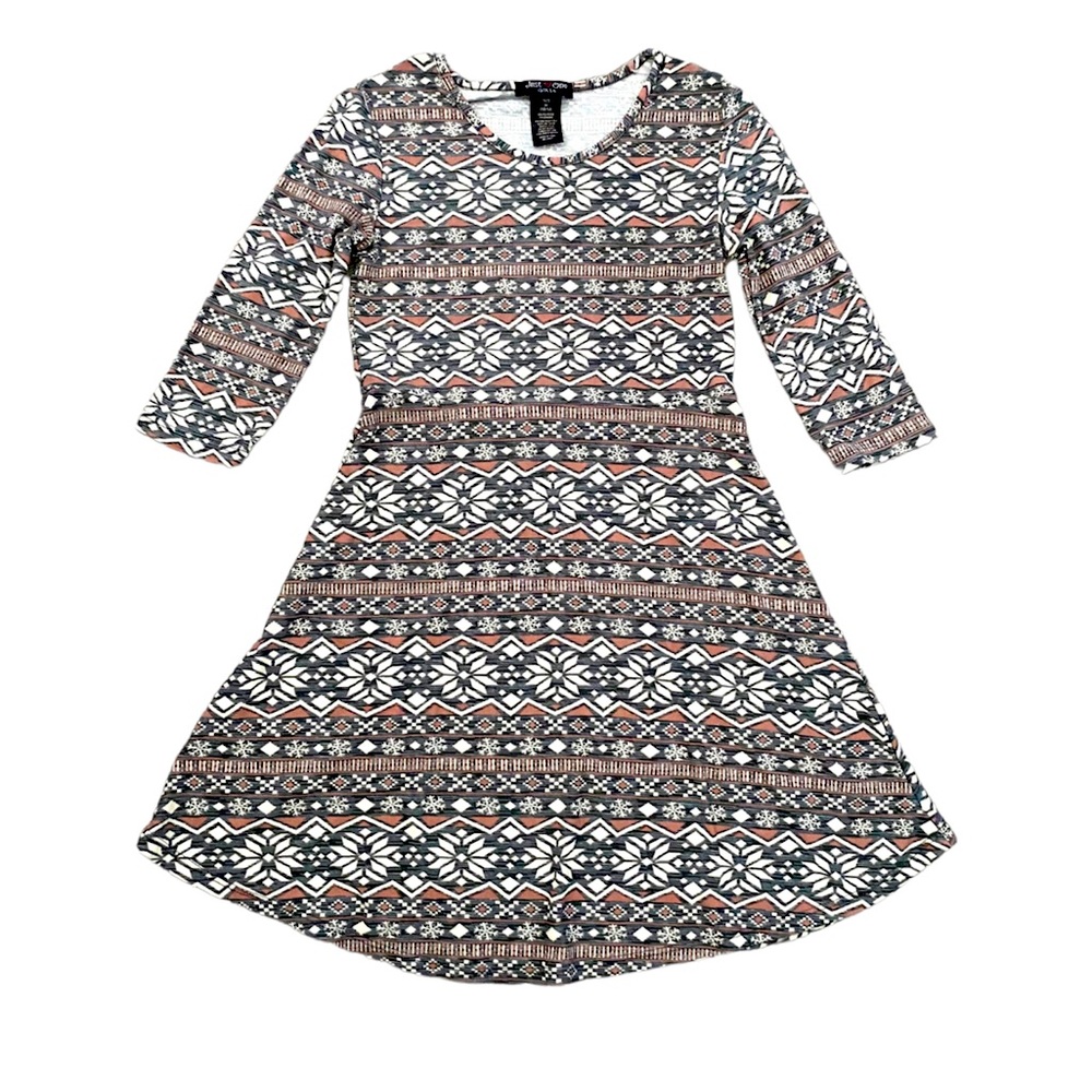 Just One Girl Snowflake Print Dress